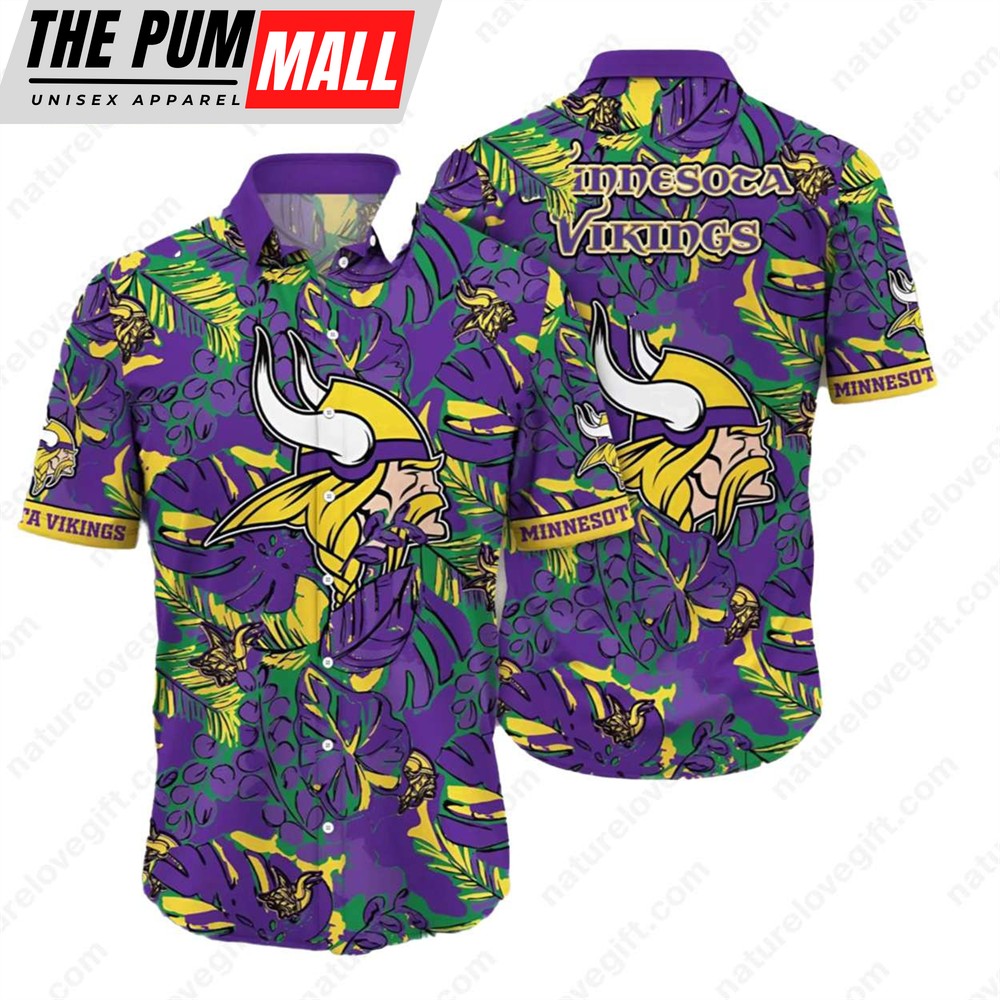 Minnesota Vikings Floral Painting Hawaiian Shirt Summer Aloha Shirts