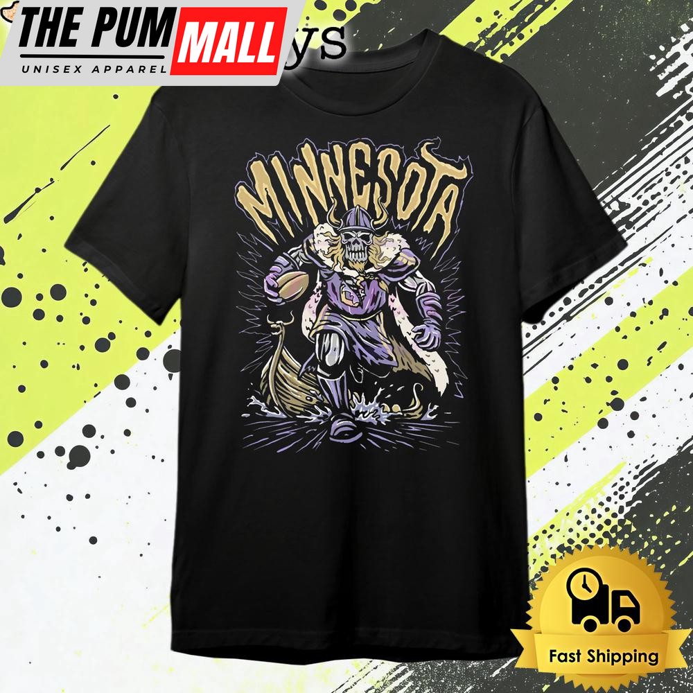 Minnesota Vikings Football Skeleton Football T Shirt