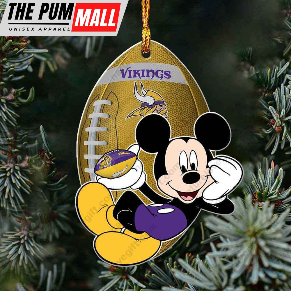 Minnesota Vikings Mickey Mouse Ornament Disney Christmas Decorations Limited Edition