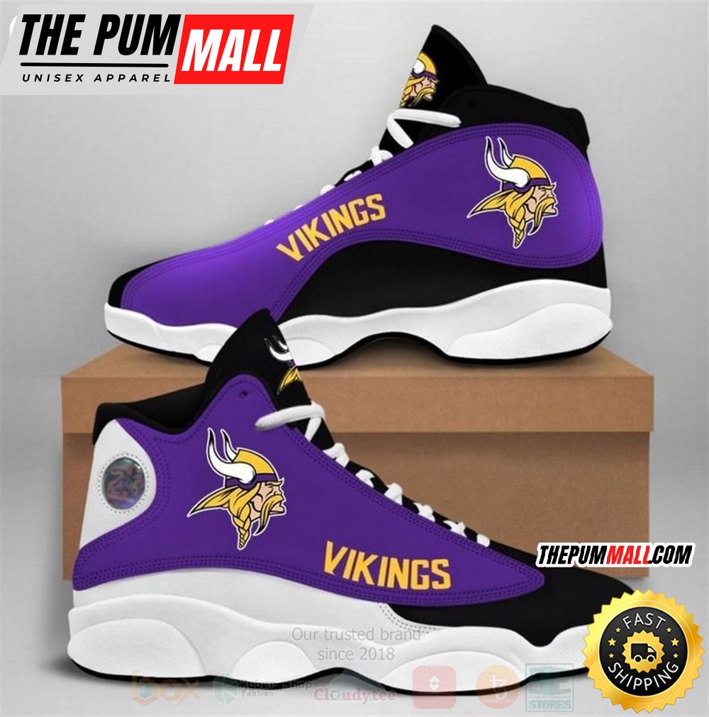 Minnesota Vikings Nfl Air Jd 13 Shoes 3