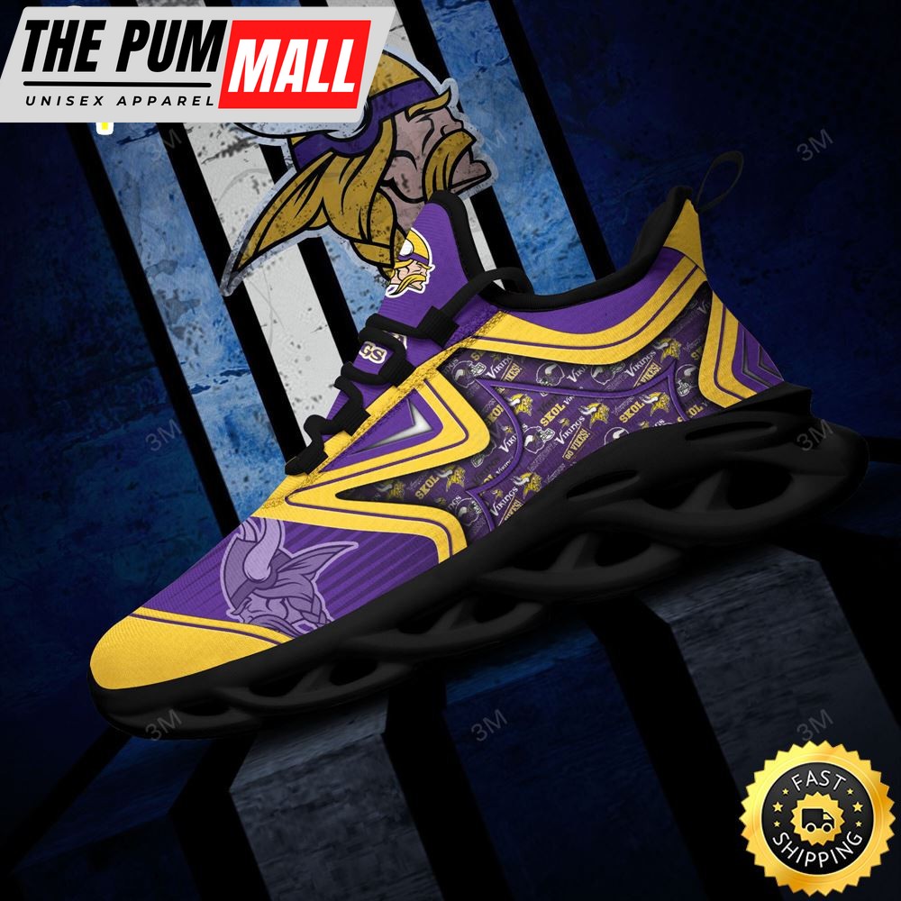 Minnesota Vikings NFL Clunky Shoes Running Adults Sports Sneakers Gift For Football