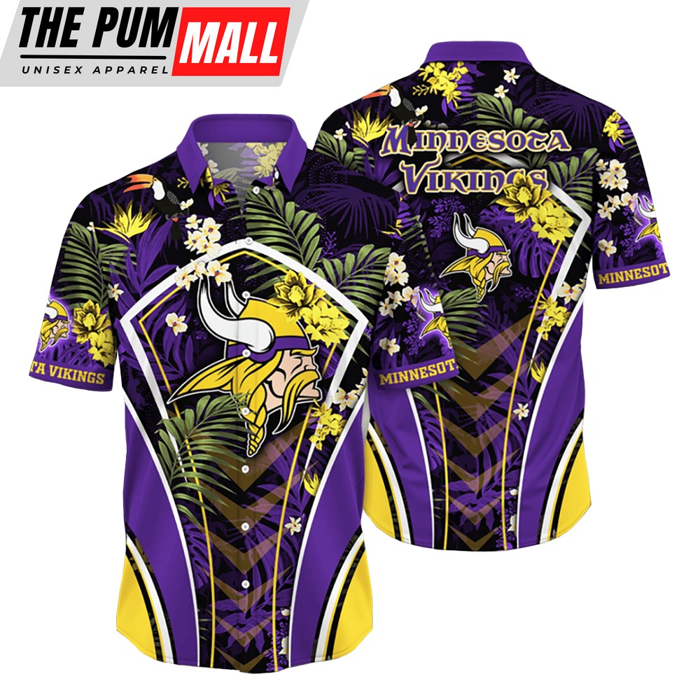 Minnesota Vikings NFL Flower Tropical Hawaiian Shirt