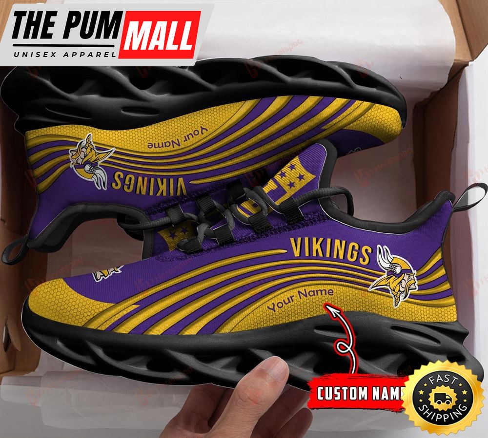 Minnesota Vikings NFL Personalized Clunky Shoes Running Adults