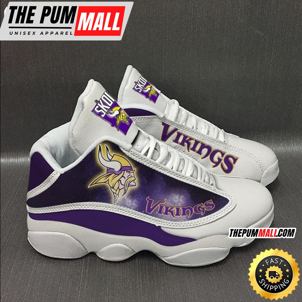 Minnesota Vikings Nfl Ver 1 Air Jd 13 Sneaker