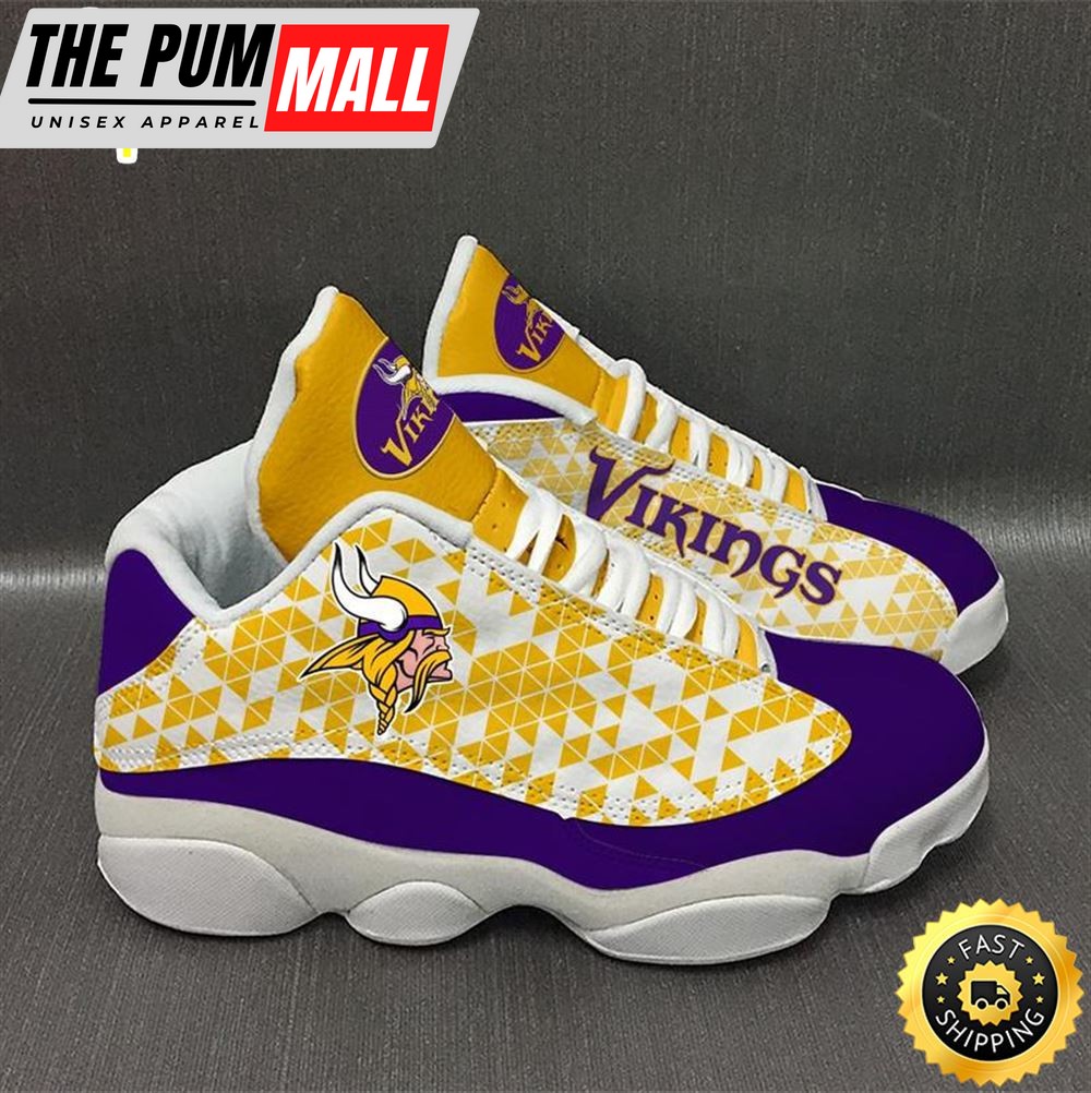 Minnesota Vikings Nfl Ver 2 Air Jd 13 Sneaker