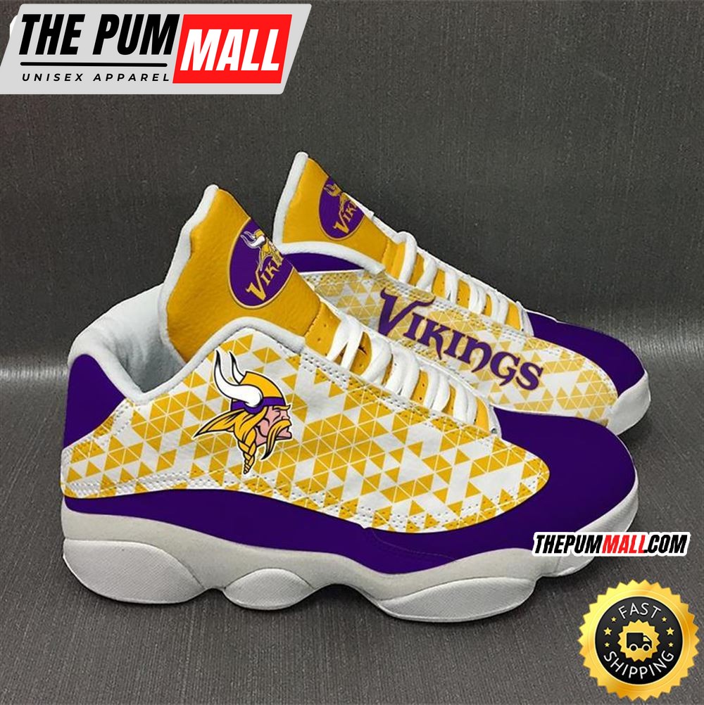 Minnesota Vikings Nfl Ver 2 Air Jd 13 Sneaker