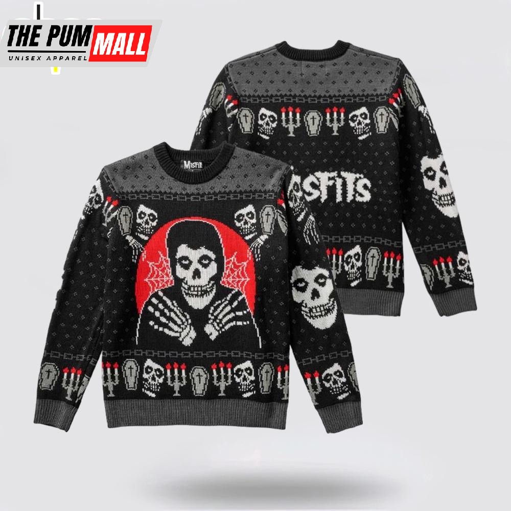 Misfits Crimson Ghost The Fiend Holiday 2025 Ugly Christmas Sweater