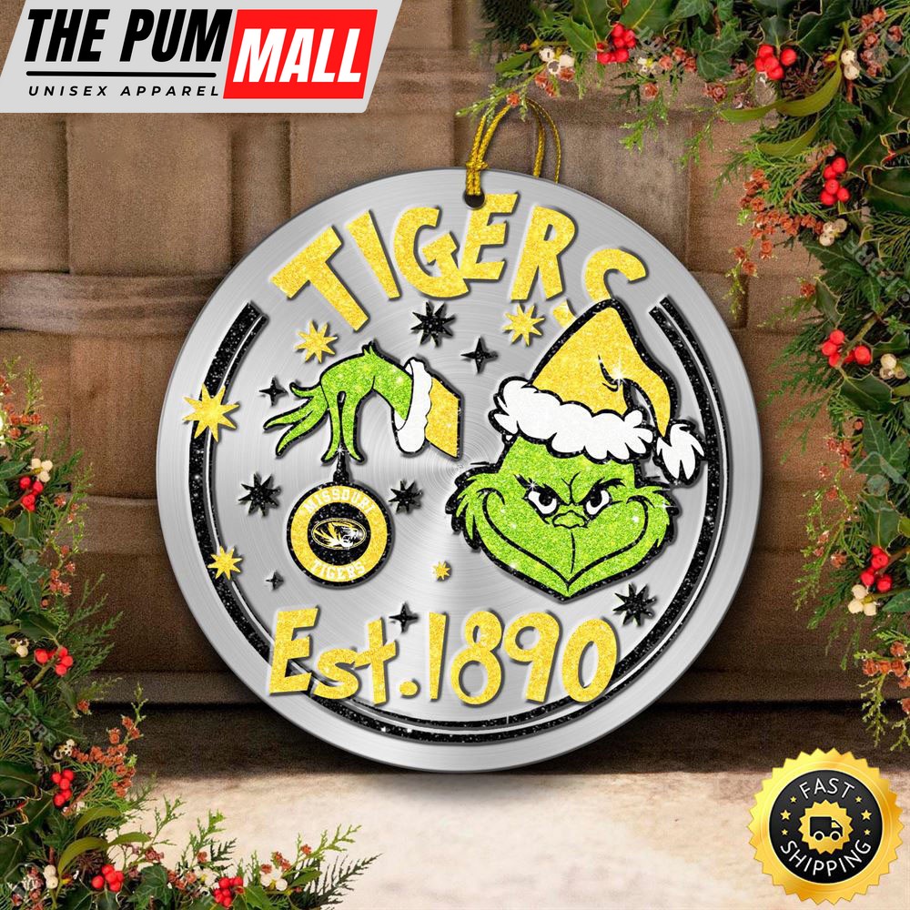 Missouri Tigers Grinch Circle Ornaments Christmas Limited Edition