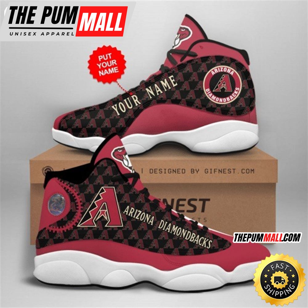 MLB Arizona Diamondbacks Custom Name Air Jd 13 Shoes V1