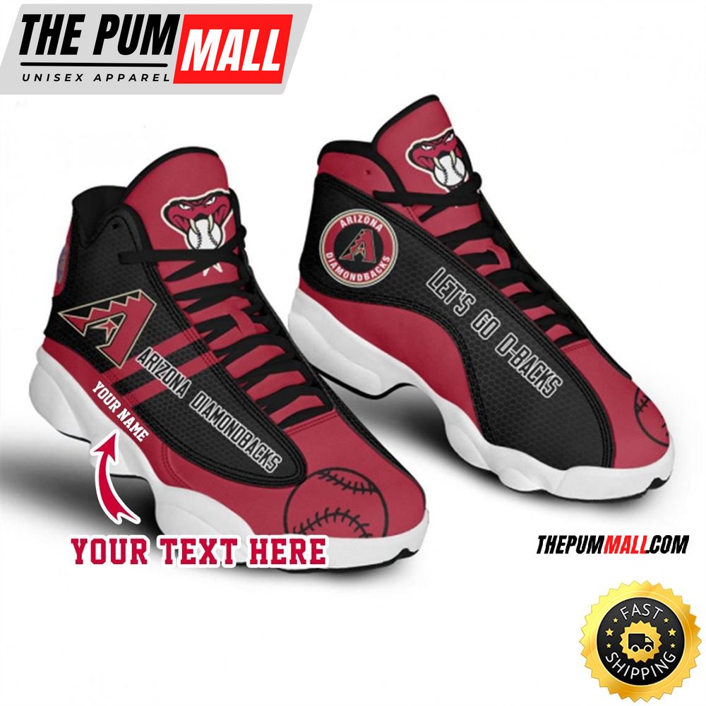 MLB Arizona Diamondbacks Custom Name Air Jd 13 Shoes V3