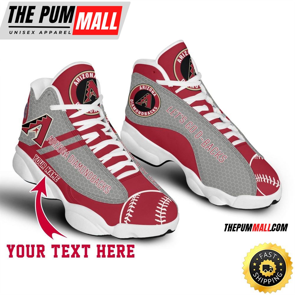 MLB Arizona Diamondbacks Custom Name Air Jd 13 Shoes V4