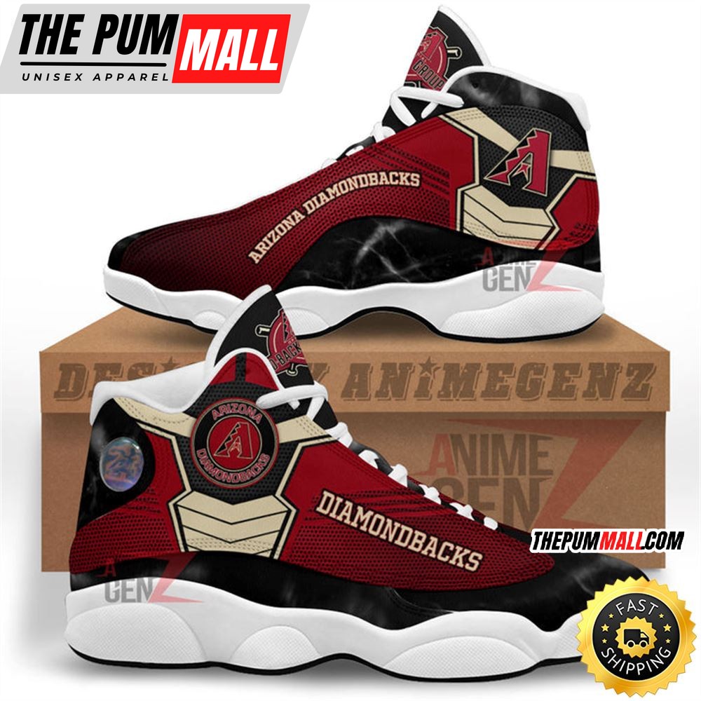 MLB Arizona Diamondbacks Red Gold Limited Air Jd 13 Shoes