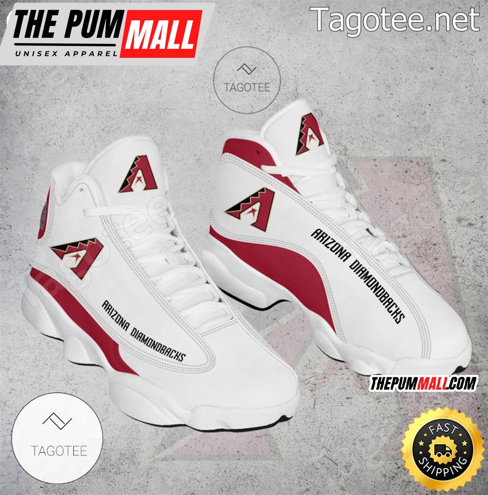 MLB Arizona Diamondbacks White Red Air Jd 13 Shoes