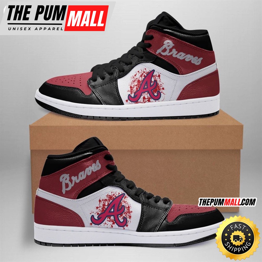 MLB Atlanta Braves Air Jd 1 High Sneakers