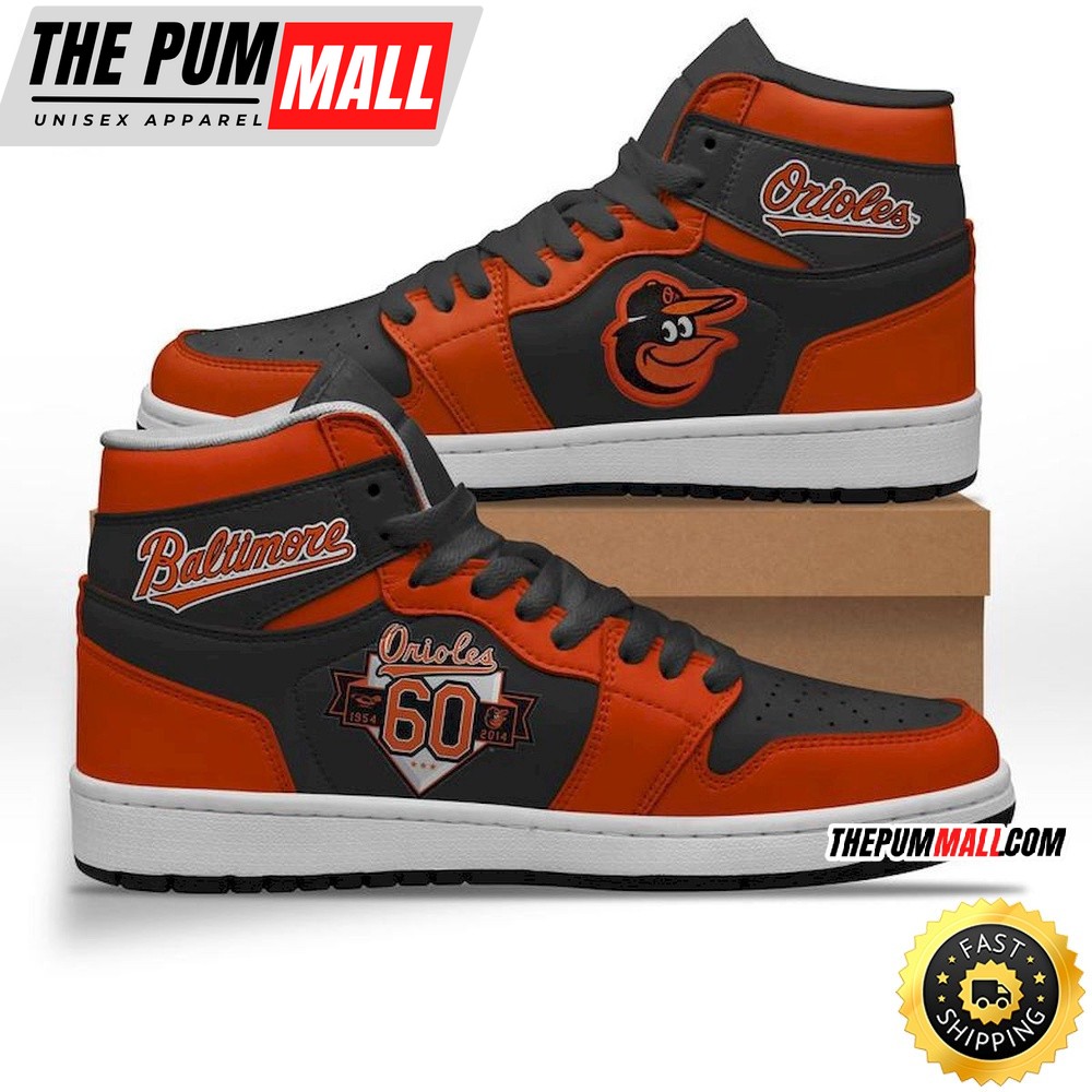 MLB Baltimore Orioles 60 years Air Jd 1 High Sneakers