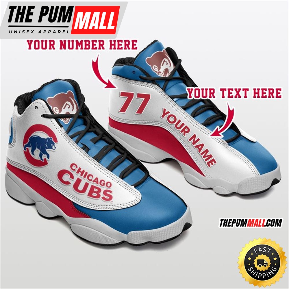 MLB Chicago Cubs Custom Name Number Air Jd 13 Shoes V4