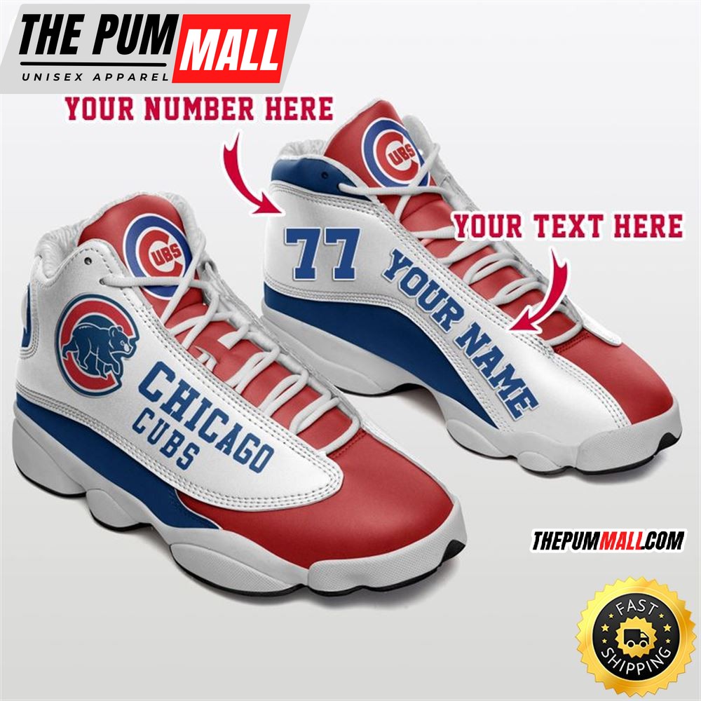 MLB Chicago Cubs Custom Name Number Air Jd 13 Shoes V5