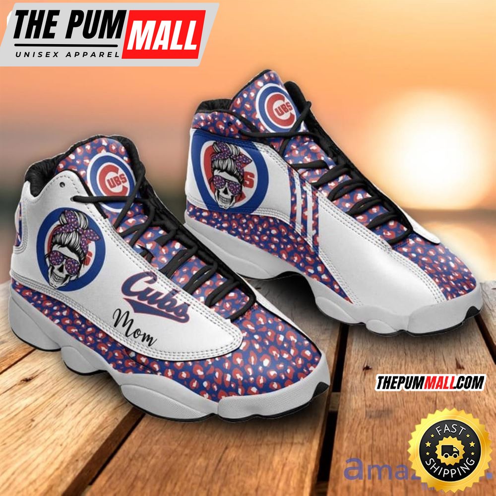 MLB Chicago Cubs Mom Leopard Pattern Air Jd 13 Shoes