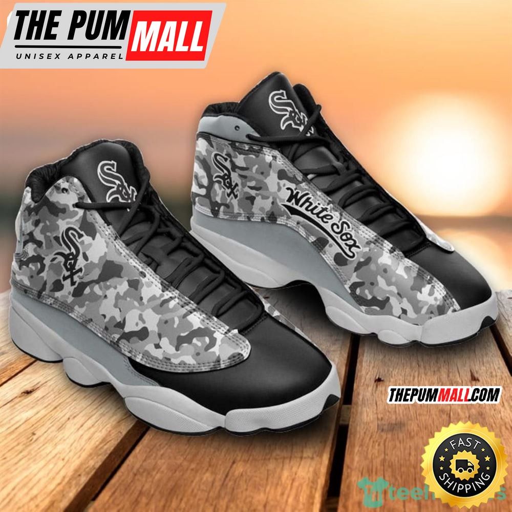 MLB Chicago White Sox Camo Pattern Air Jd 13 Shoes