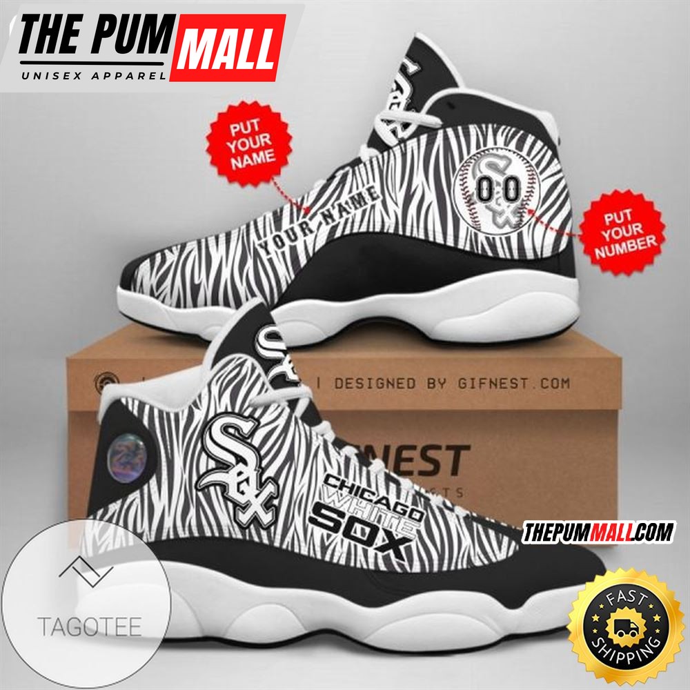 MLB Chicago White Sox Custom Name Air Jd 13 Shoes