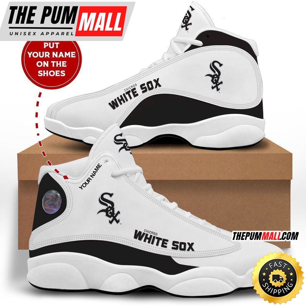 MLB Chicago White Sox Custom Name Air Jd 13 Shoes V2