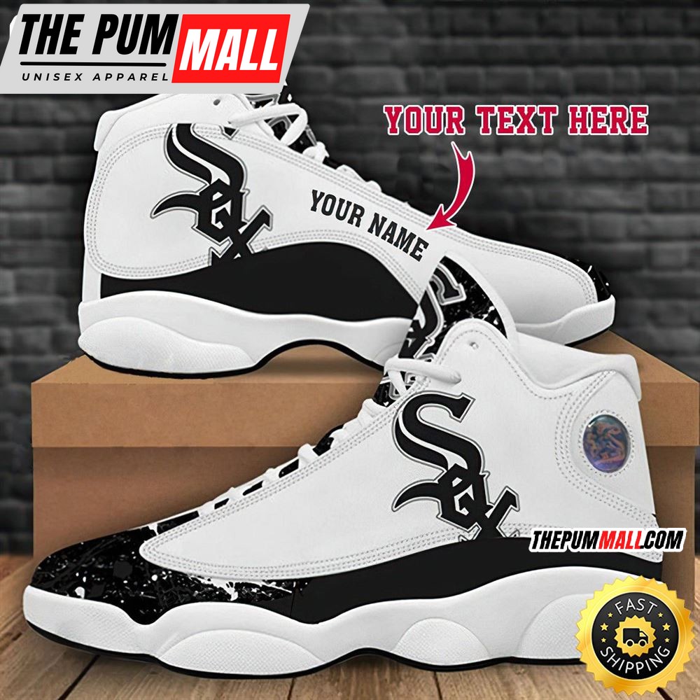 MLB Chicago White Sox Custom Name Air Jd 13 Shoes V4