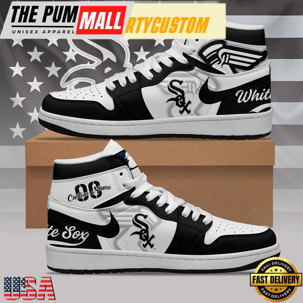 MLB Chicago White Sox Unique Design Custom Name Air Jd 1 Shoes Running Sneakers , MLB Fan Gifts