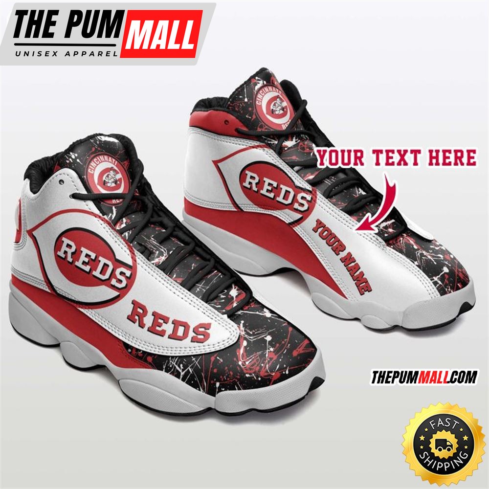 MLB Cincinnati Reds Custom Name Air Jd 13 Shoes V2