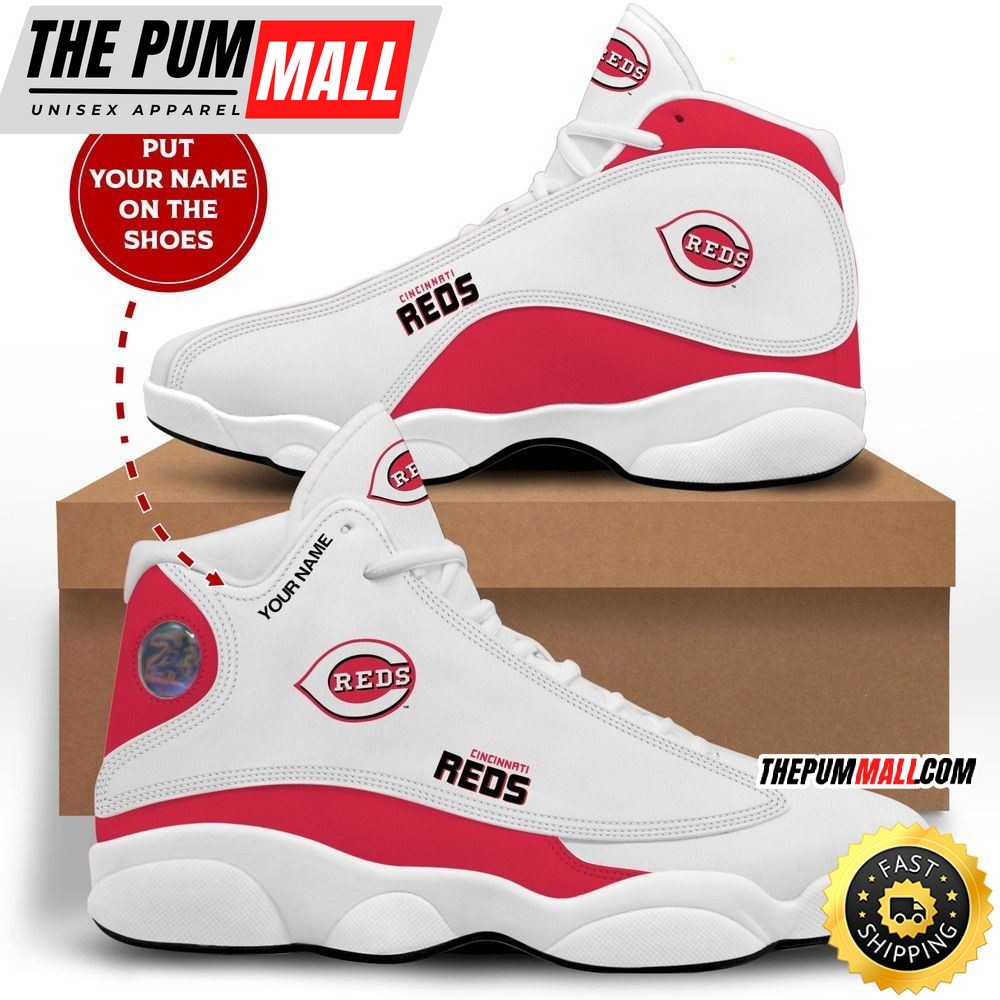 MLB Cincinnati Reds Custom Name Air Jd 13 Shoes V4