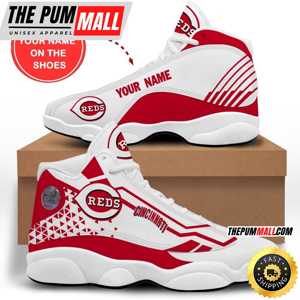 MLB Cincinnati Reds Custom Name Air Jd 13 Shoes V5