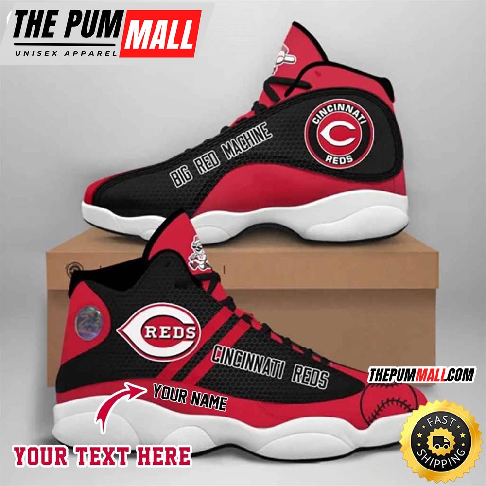 MLB Cincinnati Reds Custom Name Air Jd 13 Shoes V6