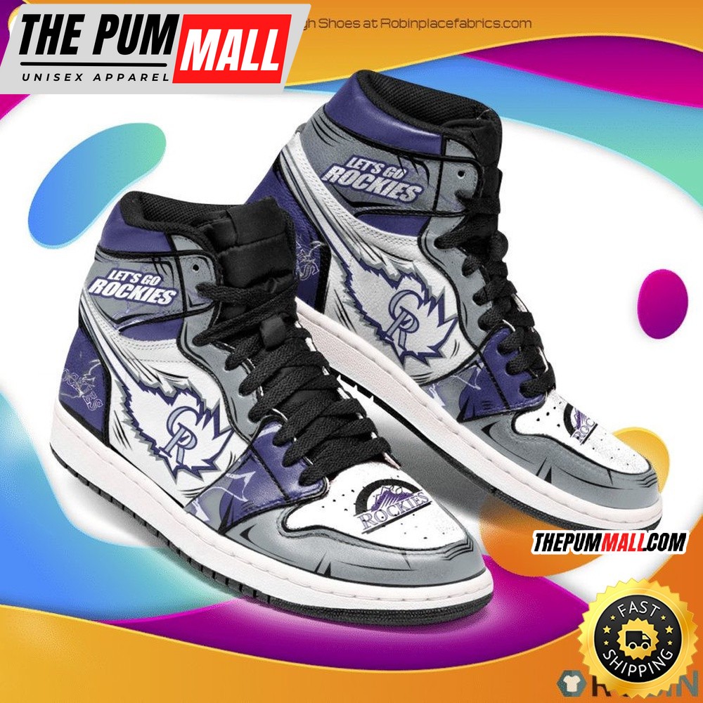 MLB Colorado Rockies Air Jd 1 High Sneakers Classic Air Jd Sneakers