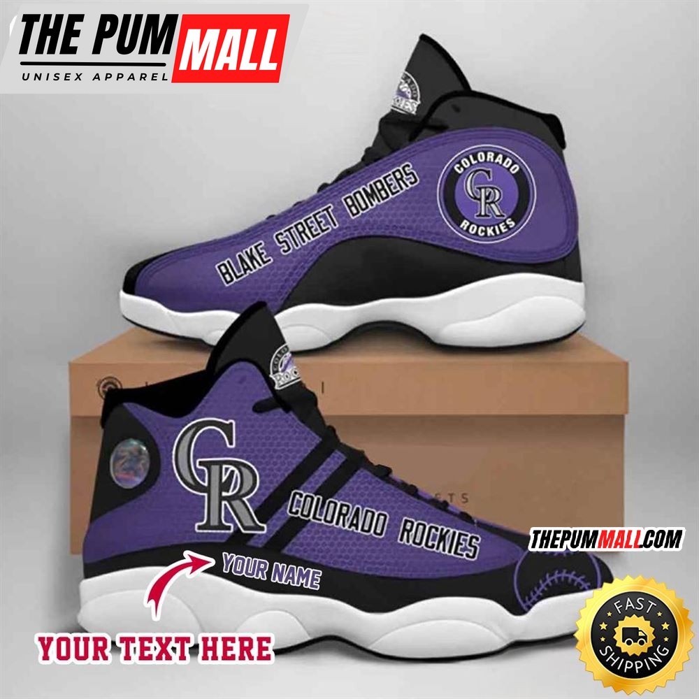 MLB Colorado Rockies Custom Name Air Jd 13 Shoes V3