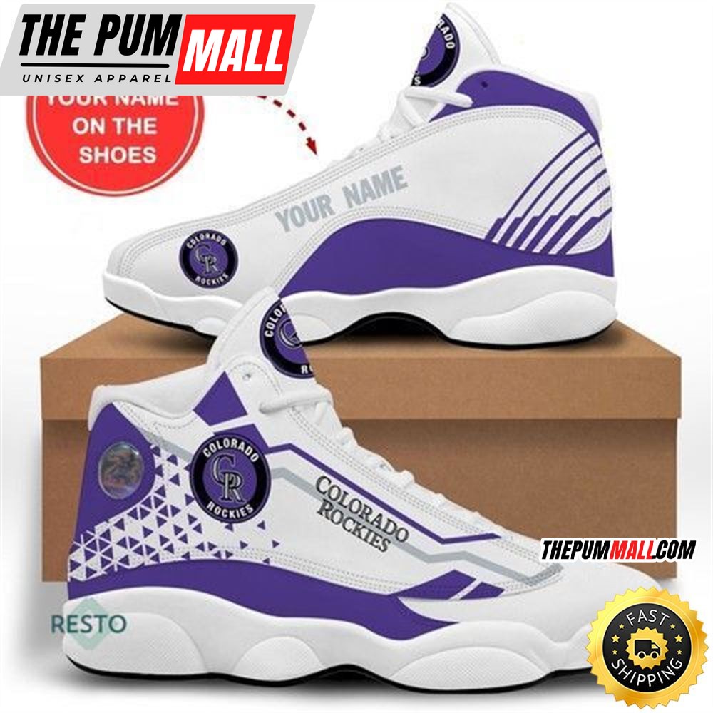 MLB Colorado Rockies Custom Name Air Jd 13 Shoes V5