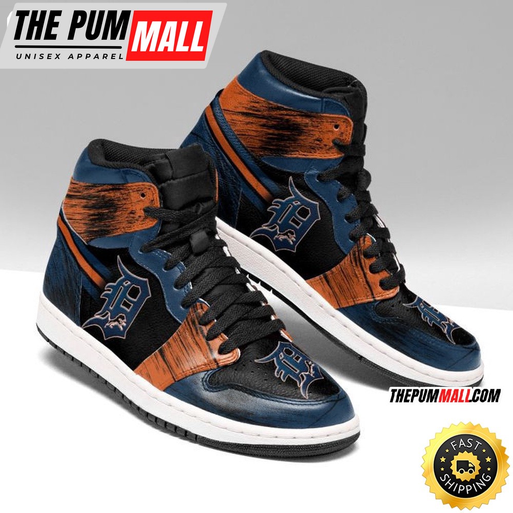 MLB Detroit Tigers Air Jd 1 High Sneakers Classic Air Jd Sneakers
