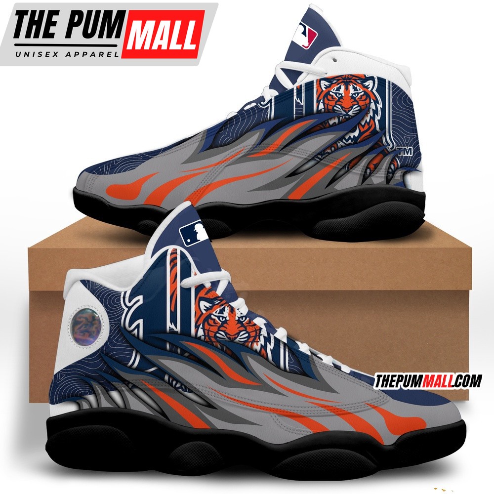 MLB Detroit Tigers Baseball Air Jd 13 Shoes Sneaker