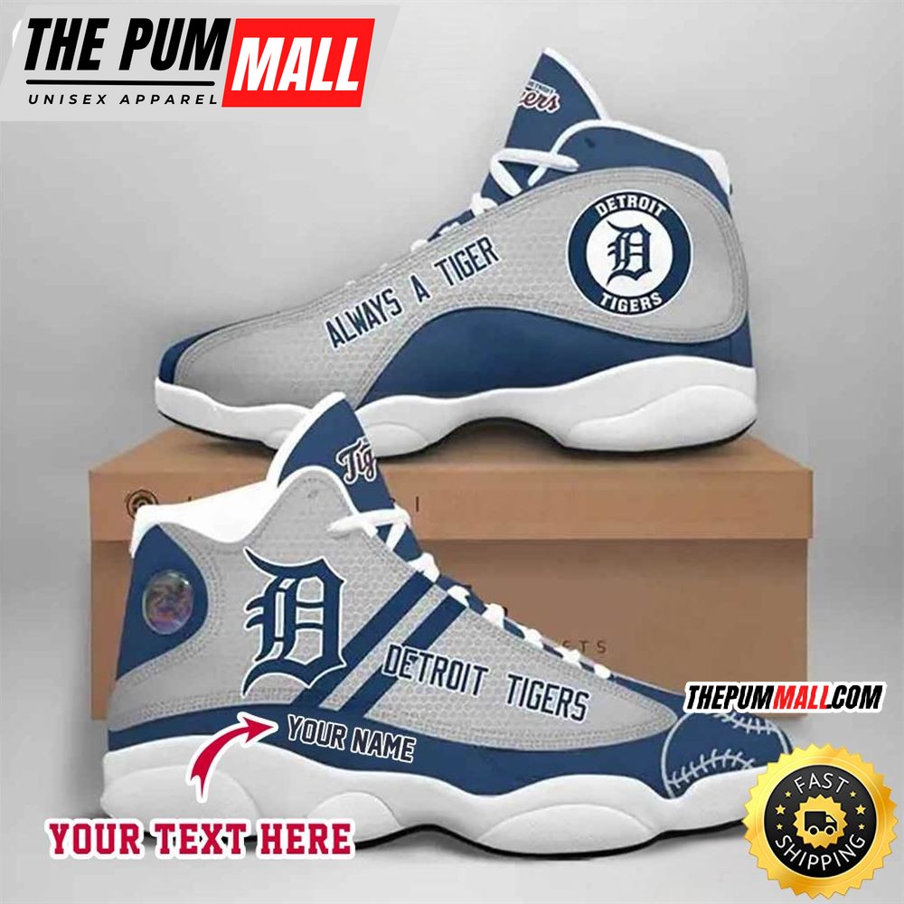 MLB Detroit Tigers Custom Name Air Jd 13 Shoes V1
