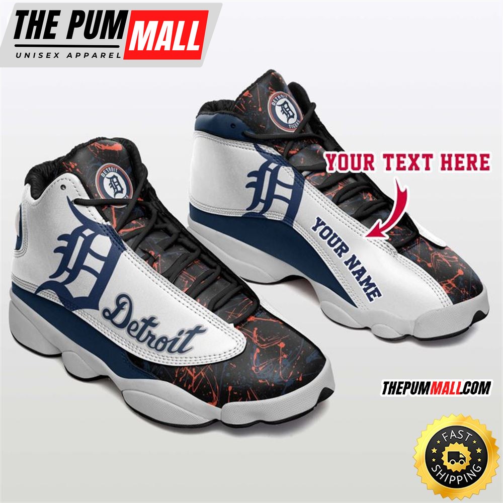 MLB Detroit Tigers Custom Name Air Jd 13 Shoes V3