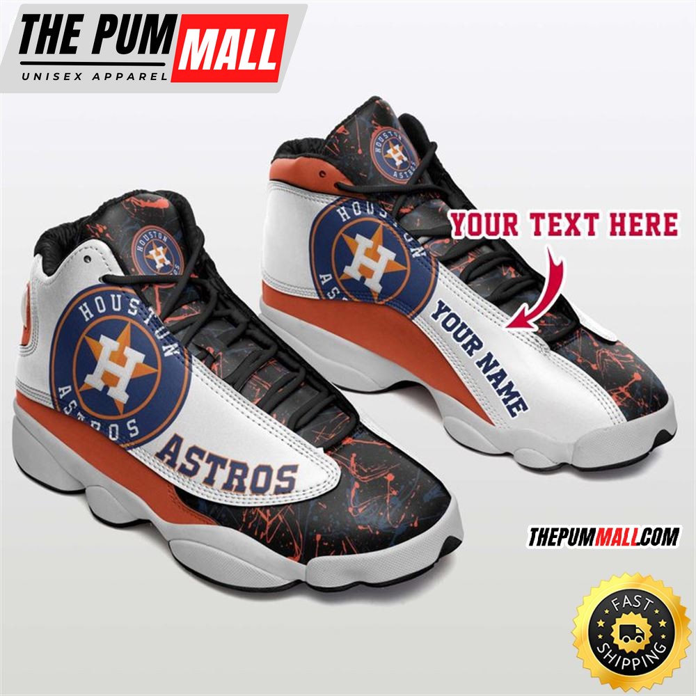 MLB Houston Astros Custom Name Air Jd 13 Shoes V2