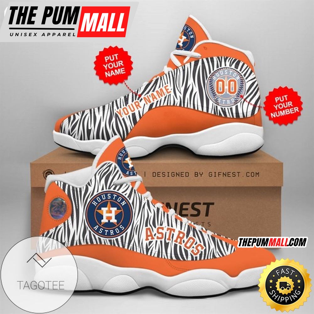MLB Houston Astros Custom Name Number Air Jd 13 Shoes V6