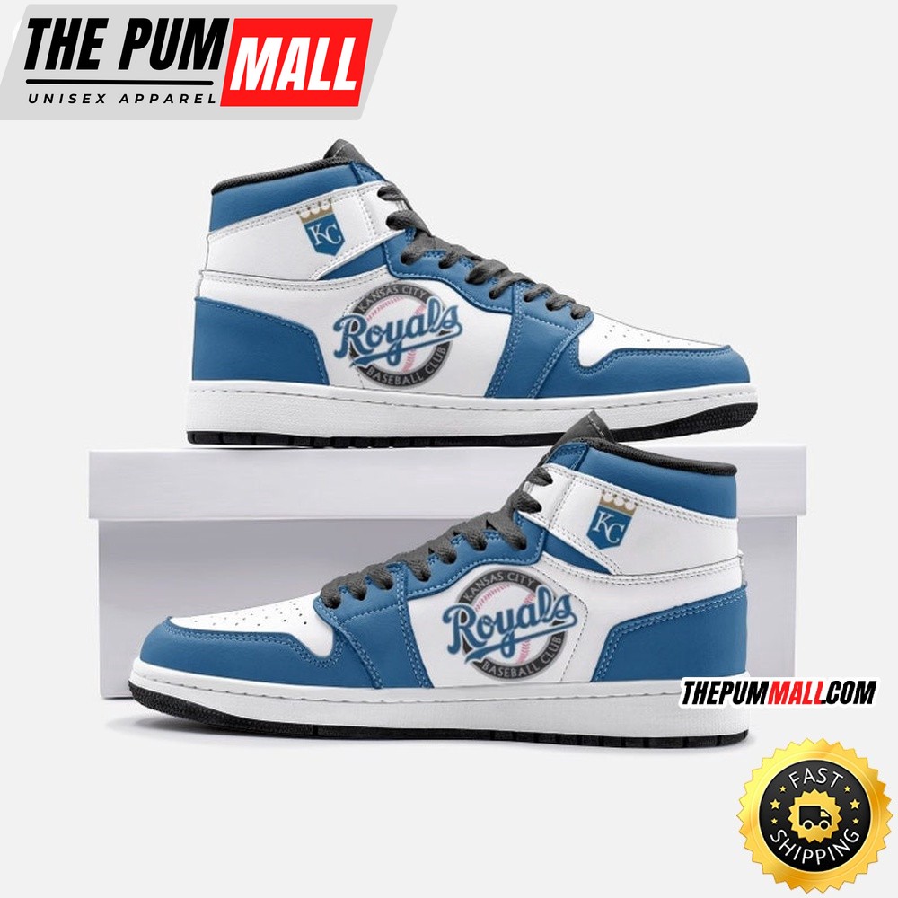 MLB Kansas City Royals Air Jd 1 High Sneakers Stylish Air Jd 1 Series