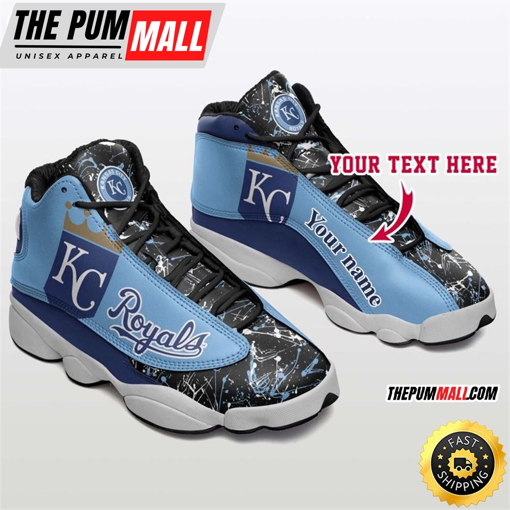 MLB Kansas City Royals Custom Name Air Jd 13 Shoes V1