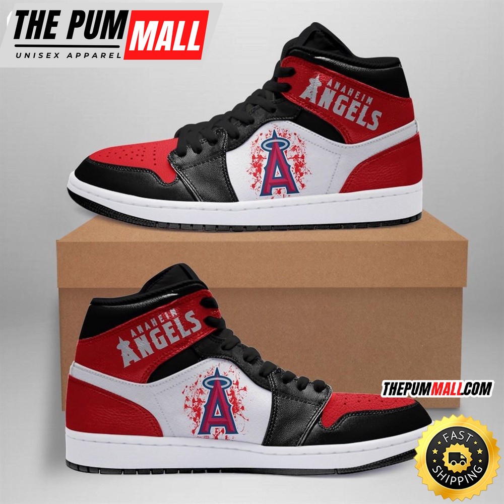 MLB Los Angeles Angels Air Jd 1 High Sneakers Legendary Air Jd Footwear