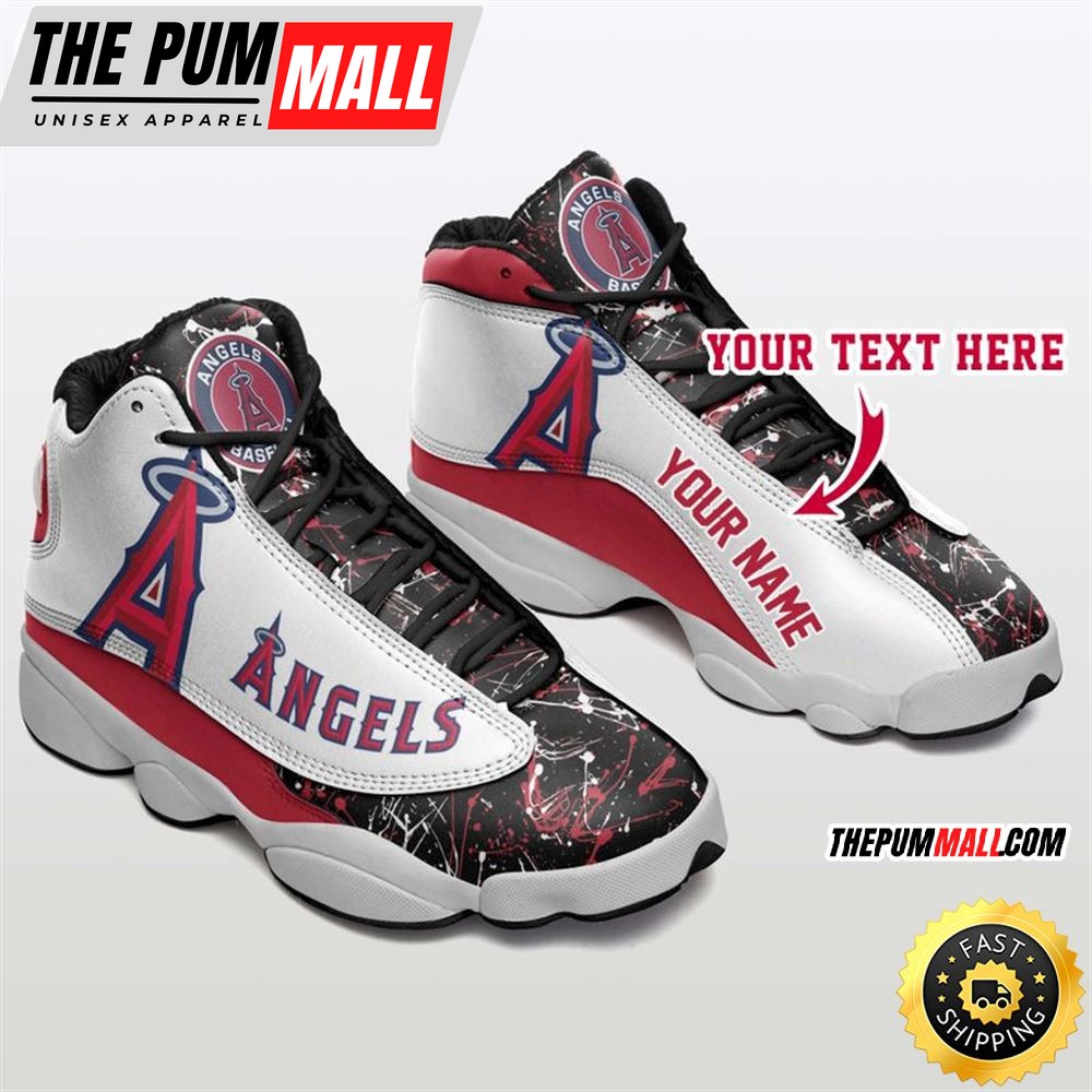 MLB Los Angeles Angels Custom Name Air Jd 13 Shoes V1