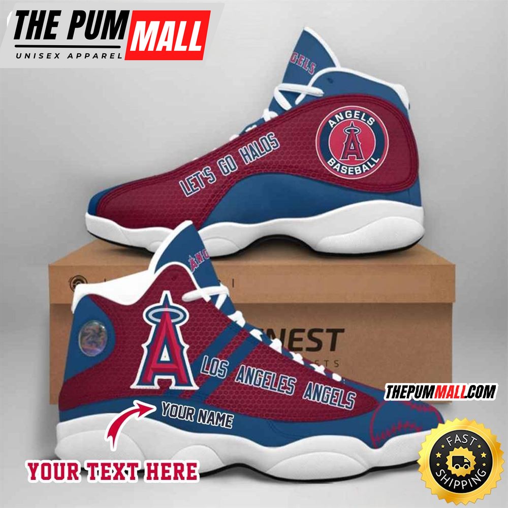 MLB Los Angeles Angels Custom Name Air Jd 13 Shoes V5