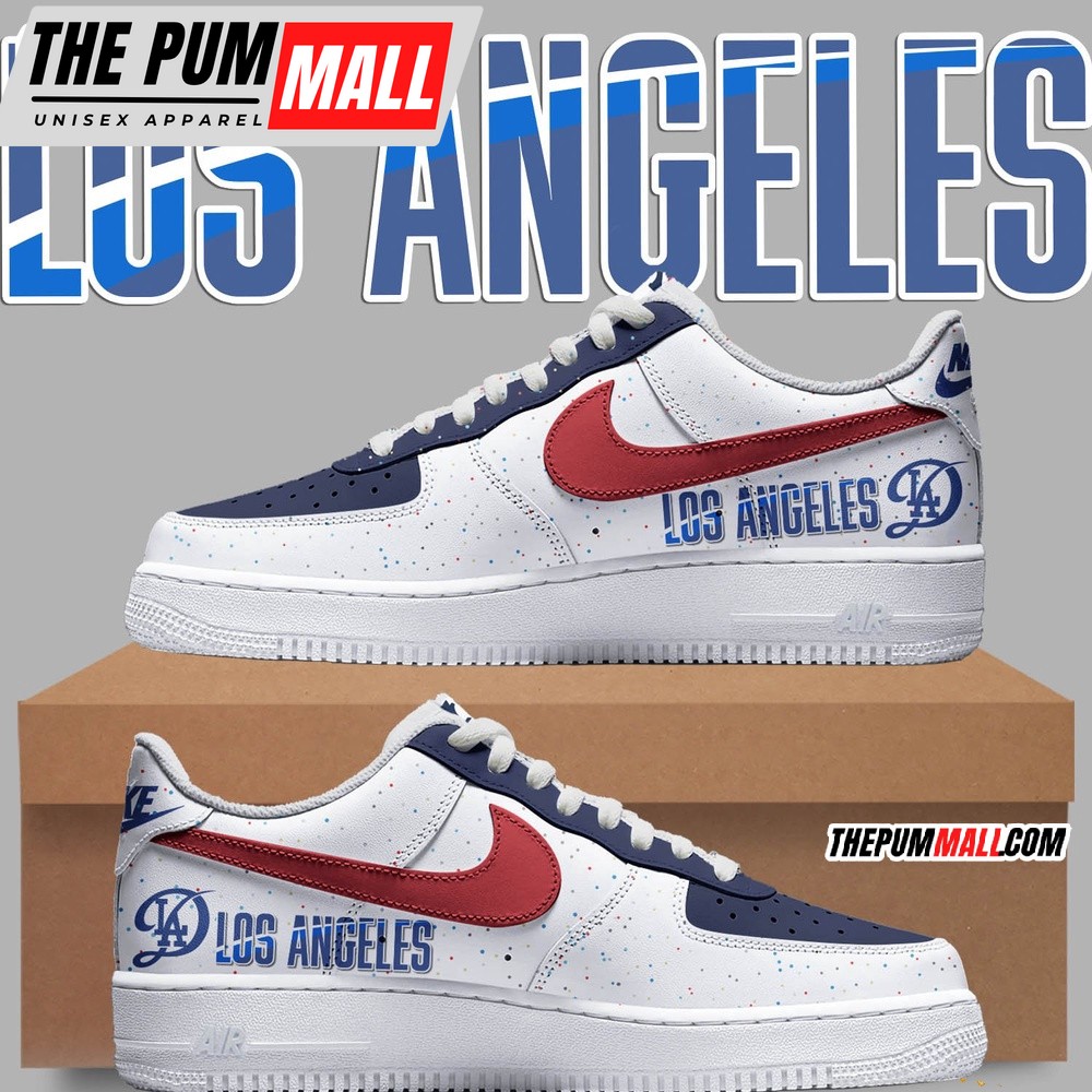 MLB Los Angeles Dodgers 2024 City Connect Air Force 1 Sneaker Shoes