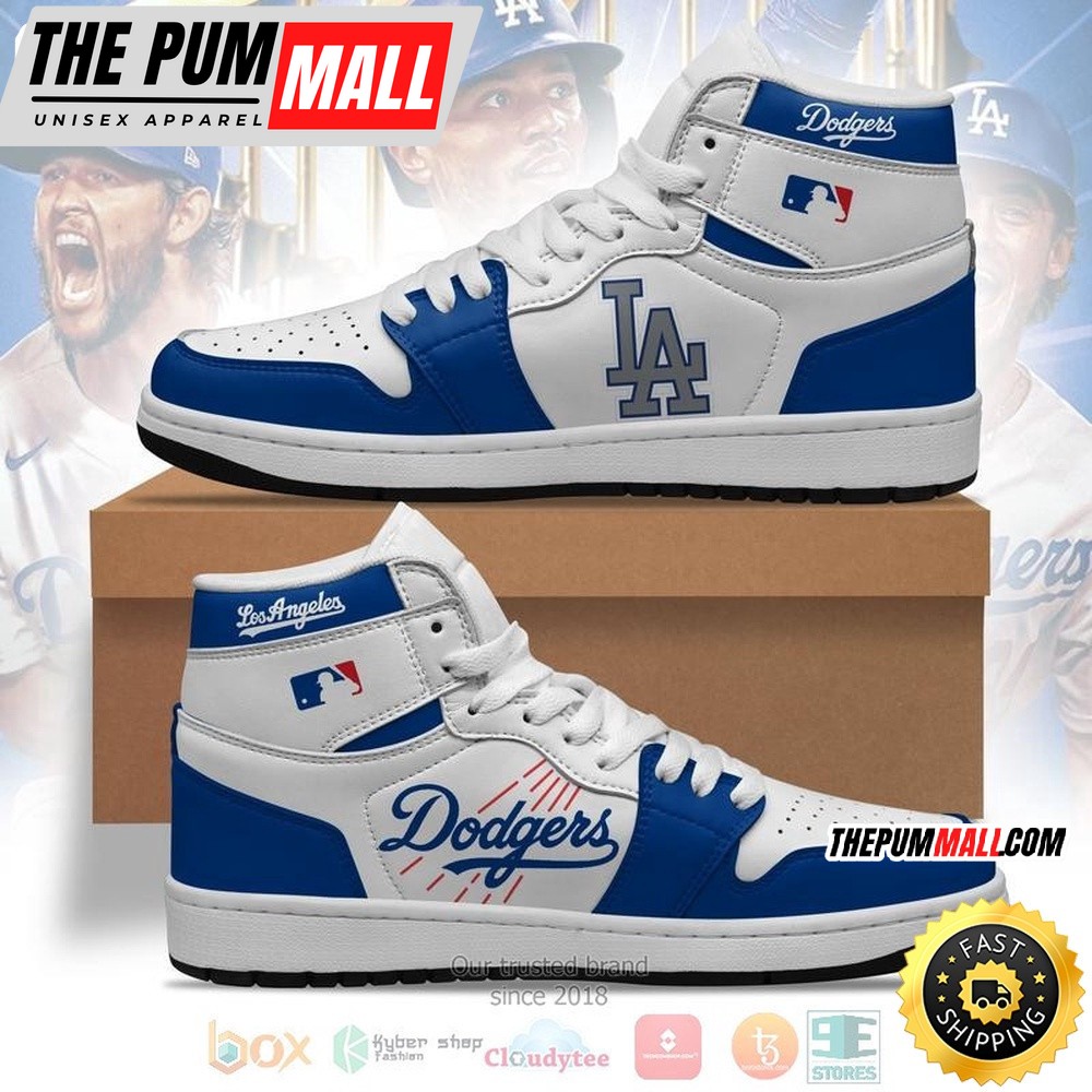 MLB Los Angeles Dodgers Air Jd 1 High Sneakers Classic Air Jd Sneakers