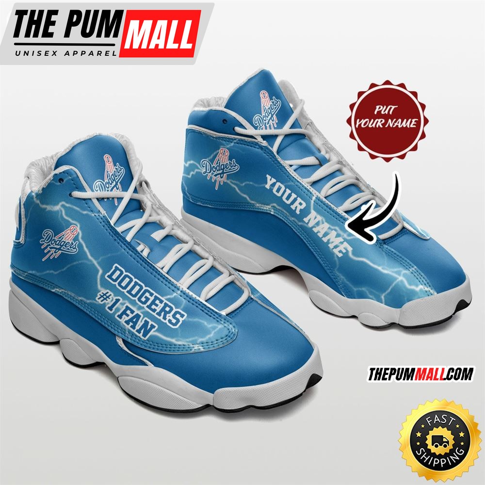 MLB Los Angeles Dodgers Custom Name Air Jd 13 Shoes