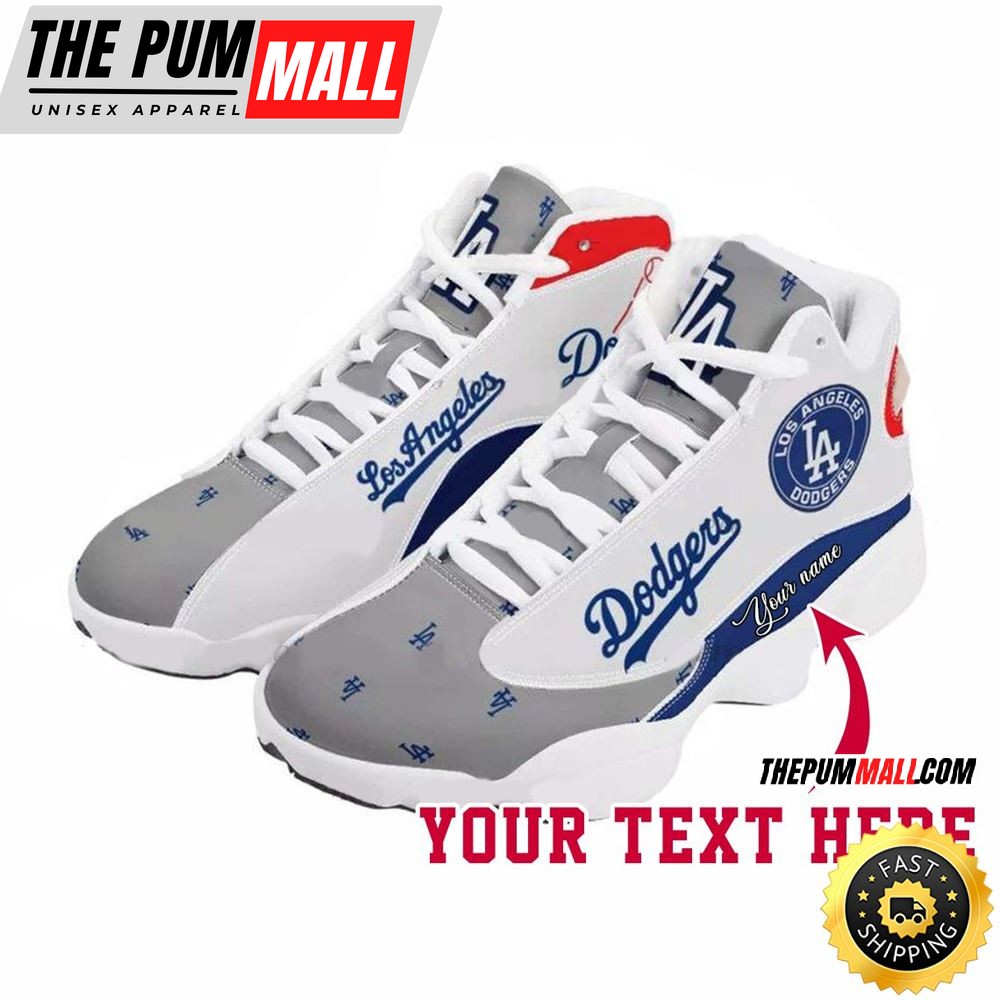 MLB Los Angeles Dodgers Custom Name Air Jd 13 Shoes V5
