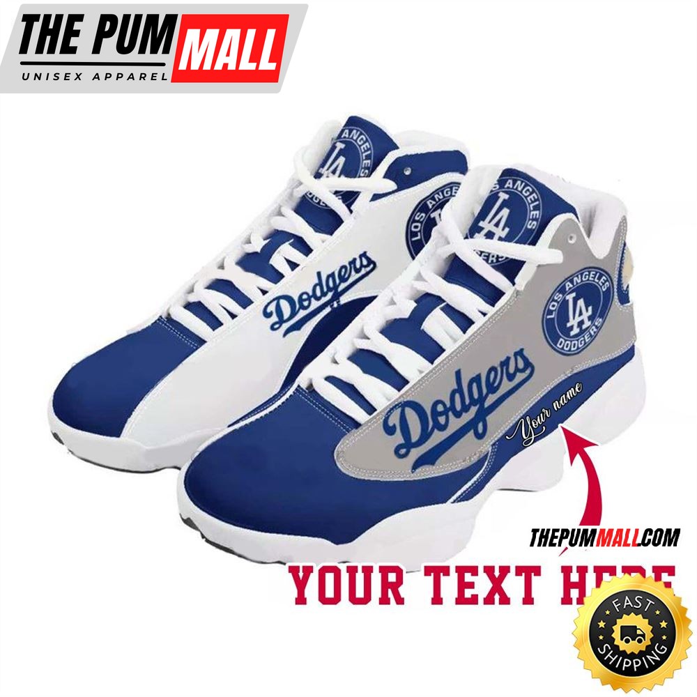 MLB Los Angeles Dodgers Custom Name Air Jd 13 Shoes V8